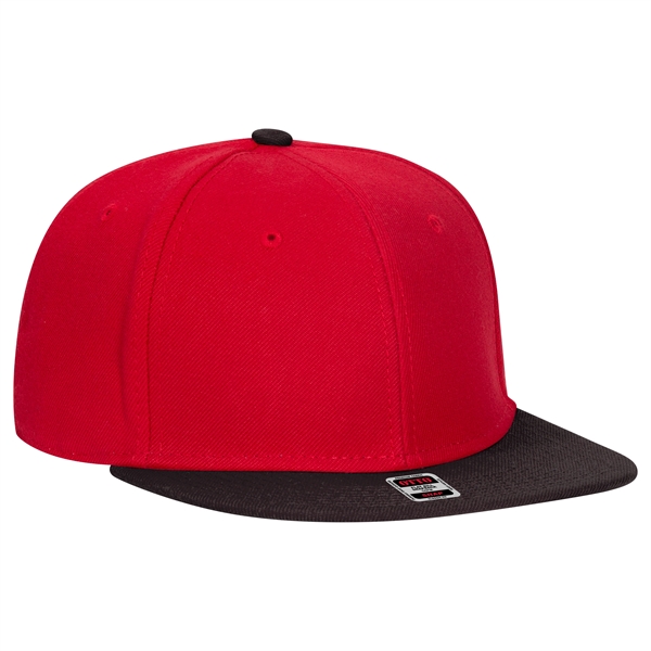 Wool Blend Twill Round Flat Visor "SNAP" 6 Panel Hat - Wool Blend Twill Round Flat Visor "SNAP" 6 Panel Hat - Image 94 of 193