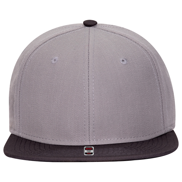 Wool Blend Twill Round Flat Visor "SNAP" 6 Panel Hat - Wool Blend Twill Round Flat Visor "SNAP" 6 Panel Hat - Image 99 of 193