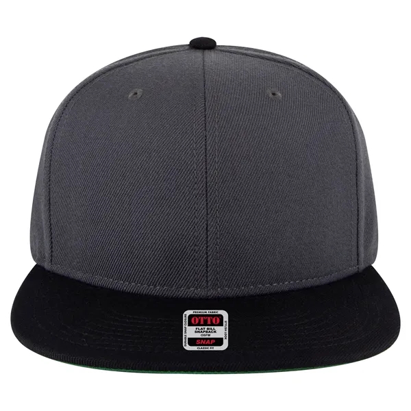 Wool Blend Twill Round Flat Visor "SNAP" 6 Panel Hat - Wool Blend Twill Round Flat Visor "SNAP" 6 Panel Hat - Image 105 of 193