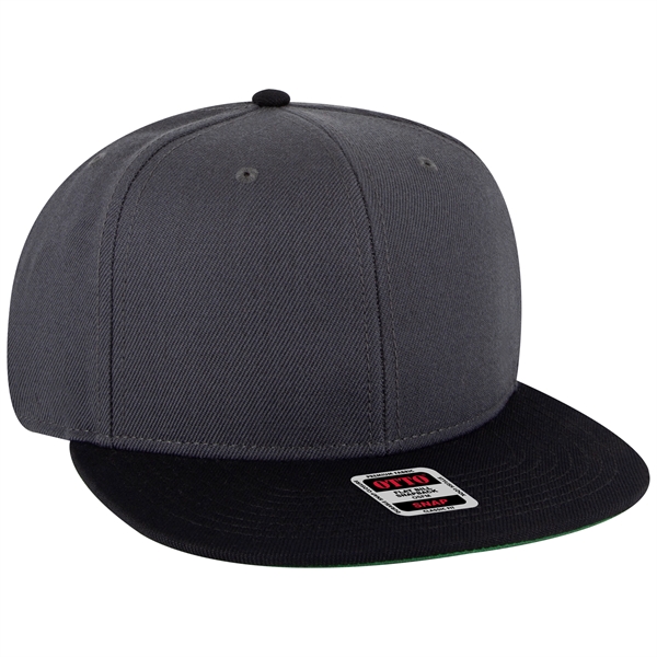 Wool Blend Twill Round Flat Visor "SNAP" 6 Panel Hat - Wool Blend Twill Round Flat Visor "SNAP" 6 Panel Hat - Image 103 of 193