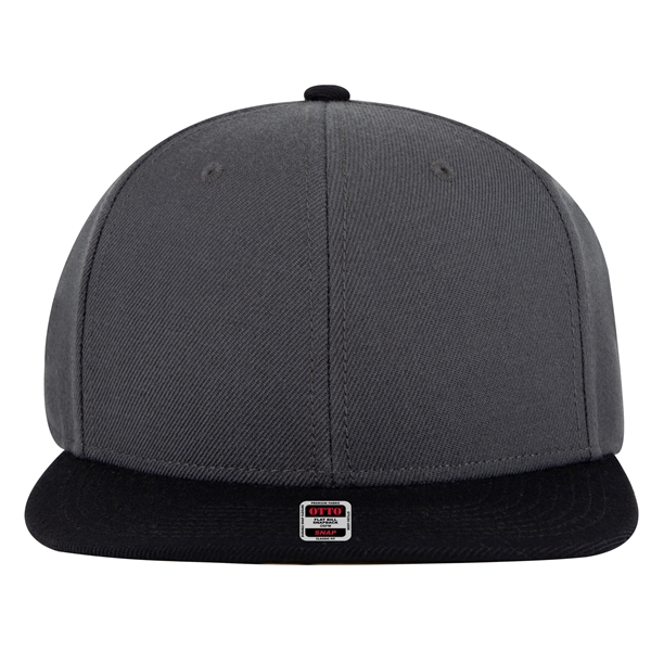 Wool Blend Twill Round Flat Visor "SNAP" 6 Panel Hat - Wool Blend Twill Round Flat Visor "SNAP" 6 Panel Hat - Image 108 of 193