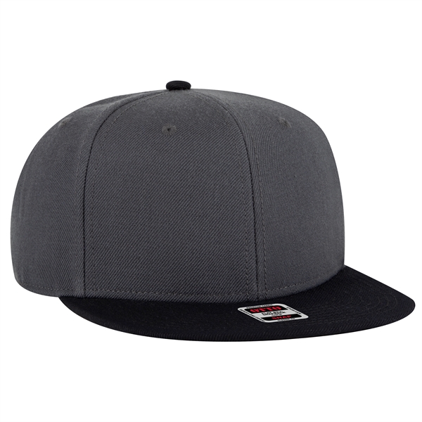 Wool Blend Twill Round Flat Visor "SNAP" 6 Panel Hat - Wool Blend Twill Round Flat Visor "SNAP" 6 Panel Hat - Image 106 of 193