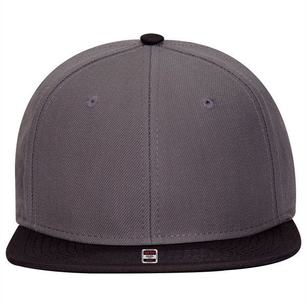 Wool Blend Twill Round Flat Visor "SNAP" 6 Panel Hat - Wool Blend Twill Round Flat Visor "SNAP" 6 Panel Hat - Image 111 of 193