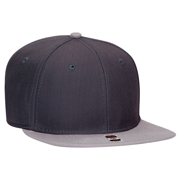 Wool Blend Twill Round Flat Visor "SNAP" 6 Panel Hat - Wool Blend Twill Round Flat Visor "SNAP" 6 Panel Hat - Image 109 of 193