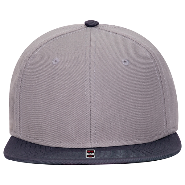 Wool Blend Twill Round Flat Visor "SNAP" 6 Panel Hat - Wool Blend Twill Round Flat Visor "SNAP" 6 Panel Hat - Image 120 of 193