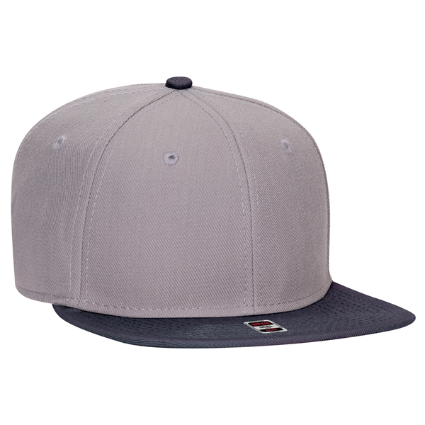 Wool Blend Twill Round Flat Visor "SNAP" 6 Panel Hat - Wool Blend Twill Round Flat Visor "SNAP" 6 Panel Hat - Image 118 of 193
