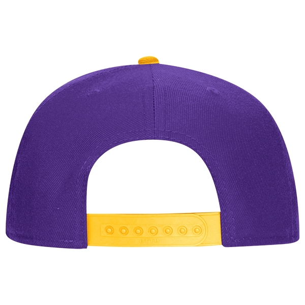 Wool Blend Twill Round Flat Visor "SNAP" 6 Panel Hat - Wool Blend Twill Round Flat Visor "SNAP" 6 Panel Hat - Image 128 of 193