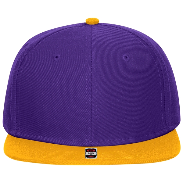Wool Blend Twill Round Flat Visor "SNAP" 6 Panel Hat - Wool Blend Twill Round Flat Visor "SNAP" 6 Panel Hat - Image 129 of 193