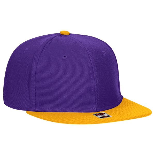 Wool Blend Twill Round Flat Visor "SNAP" 6 Panel Hat - Wool Blend Twill Round Flat Visor "SNAP" 6 Panel Hat - Image 127 of 193