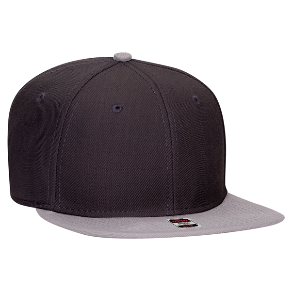 Wool Blend Twill Round Flat Visor "SNAP" 6 Panel Hat - Wool Blend Twill Round Flat Visor "SNAP" 6 Panel Hat - Image 133 of 193