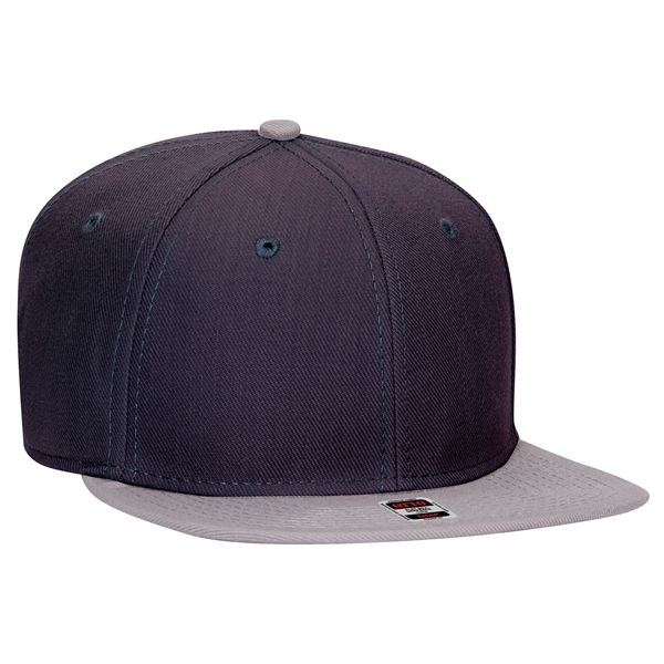 Wool Blend Twill Round Flat Visor "SNAP" 6 Panel Hat - Wool Blend Twill Round Flat Visor "SNAP" 6 Panel Hat - Image 136 of 193