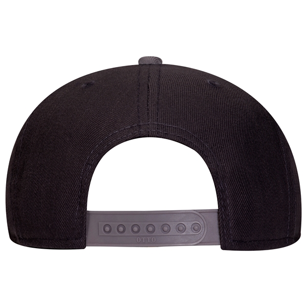 Wool Blend Twill Round Flat Visor "SNAP" 6 Panel Hat - Wool Blend Twill Round Flat Visor "SNAP" 6 Panel Hat - Image 140 of 193