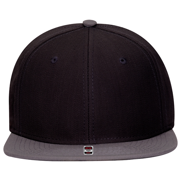 Wool Blend Twill Round Flat Visor "SNAP" 6 Panel Hat - Wool Blend Twill Round Flat Visor "SNAP" 6 Panel Hat - Image 141 of 193