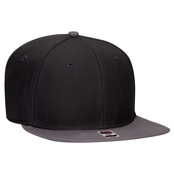 Wool Blend Twill Round Flat Visor "SNAP" 6 Panel Hat - Wool Blend Twill Round Flat Visor "SNAP" 6 Panel Hat - Image 139 of 193