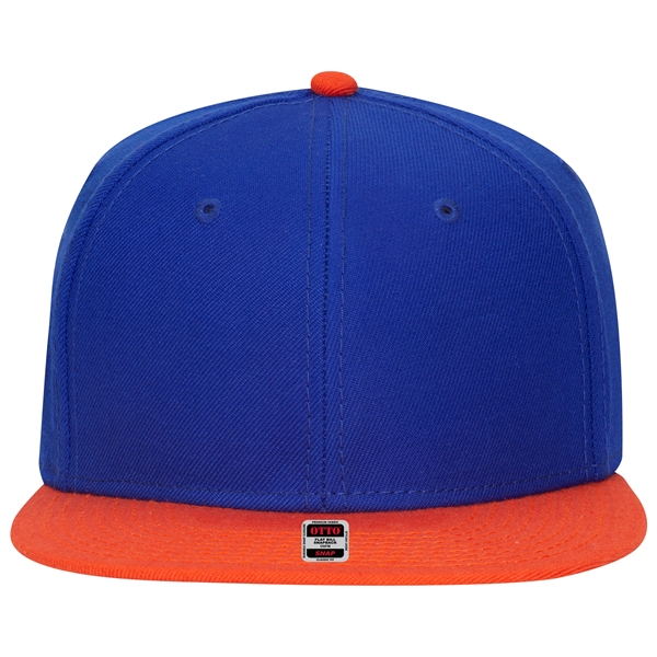 Wool Blend Twill Round Flat Visor "SNAP" 6 Panel Hat - Wool Blend Twill Round Flat Visor "SNAP" 6 Panel Hat - Image 144 of 193