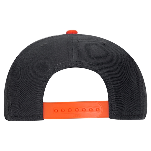 Wool Blend Twill Round Flat Visor "SNAP" 6 Panel Hat - Wool Blend Twill Round Flat Visor "SNAP" 6 Panel Hat - Image 146 of 193