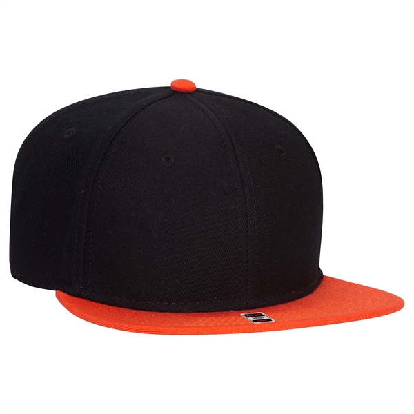 Wool Blend Twill Round Flat Visor "SNAP" 6 Panel Hat - Wool Blend Twill Round Flat Visor "SNAP" 6 Panel Hat - Image 145 of 193