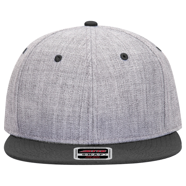 Wool Blend Twill Round Flat Visor "SNAP" 6 Panel Hat - Wool Blend Twill Round Flat Visor "SNAP" 6 Panel Hat - Image 150 of 193