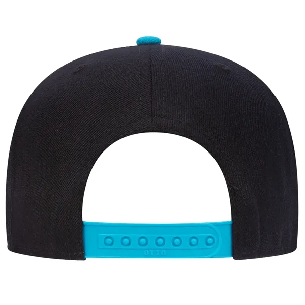 Wool Blend Twill Round Flat Visor "SNAP" 6 Panel Hat - Wool Blend Twill Round Flat Visor "SNAP" 6 Panel Hat - Image 155 of 193