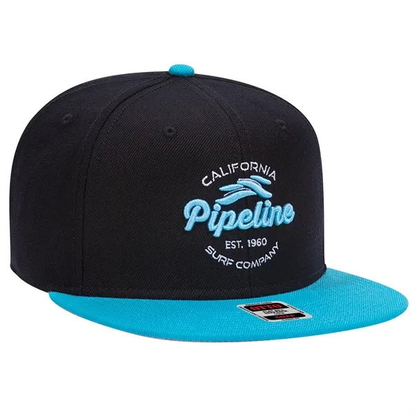 Wool Blend Twill Round Flat Visor "SNAP" 6 Panel Hat - Wool Blend Twill Round Flat Visor "SNAP" 6 Panel Hat - Image 152 of 193