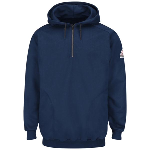 Bulwark® Men's FR Pullover Hooded Fleece 1/4 Zip Sweatshirt - Bulwark® Men's FR Pullover Hooded Fleece 1/4 Zip Sweatshirt - Image 0 of 1