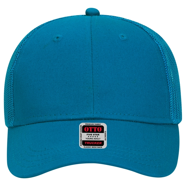 Cotton Blend Twill 6 Panel Low Profile Mesh Back Trucker Hat - Cotton Blend Twill 6 Panel Low Profile Mesh Back Trucker Hat - Image 70 of 222