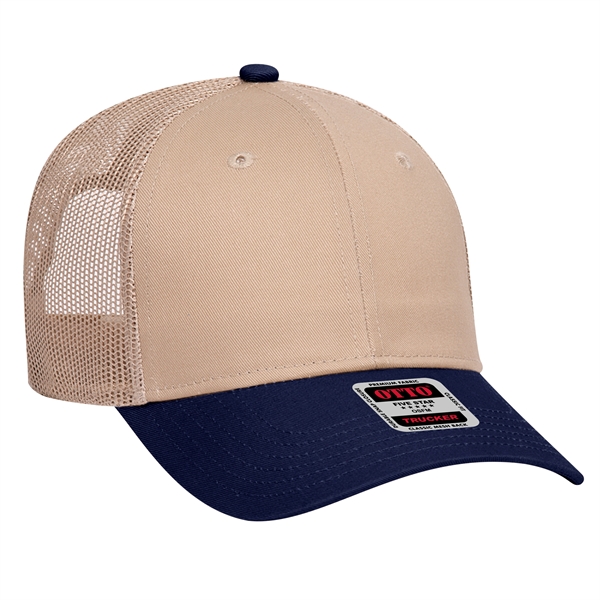Cotton Blend Twill 6 Panel Low Profile Mesh Back Trucker Hat - Cotton Blend Twill 6 Panel Low Profile Mesh Back Trucker Hat - Image 87 of 222