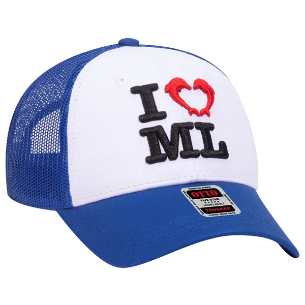 Cotton Blend Twill 6 Panel Low Profile Mesh Back Trucker Hat - Cotton Blend Twill 6 Panel Low Profile Mesh Back Trucker Hat - Image 104 of 222