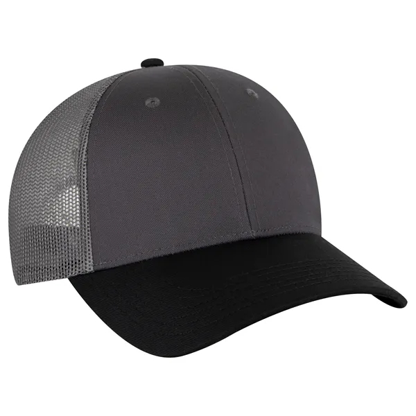 Cotton Blend Twill 6 Panel Low Profile Mesh Back Trucker Hat - Cotton Blend Twill 6 Panel Low Profile Mesh Back Trucker Hat - Image 158 of 222