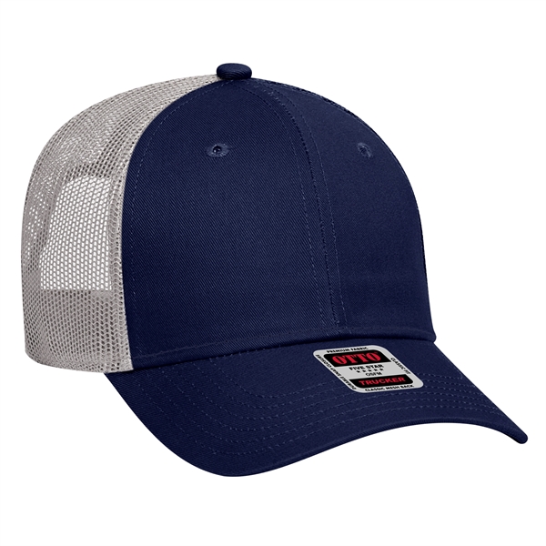 Cotton Blend Twill 6 Panel Low Profile Mesh Back Trucker Hat - Cotton Blend Twill 6 Panel Low Profile Mesh Back Trucker Hat - Image 166 of 222