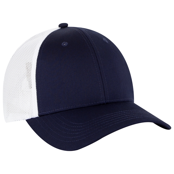 Cotton Blend Twill 6 Panel Low Profile Mesh Back Trucker Hat - Cotton Blend Twill 6 Panel Low Profile Mesh Back Trucker Hat - Image 167 of 222