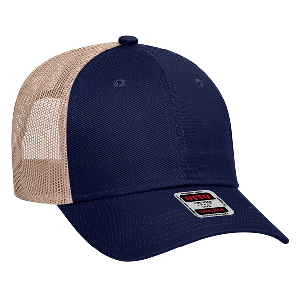 Cotton Blend Twill 6 Panel Low Profile Mesh Back Trucker Hat - Cotton Blend Twill 6 Panel Low Profile Mesh Back Trucker Hat - Image 172 of 222