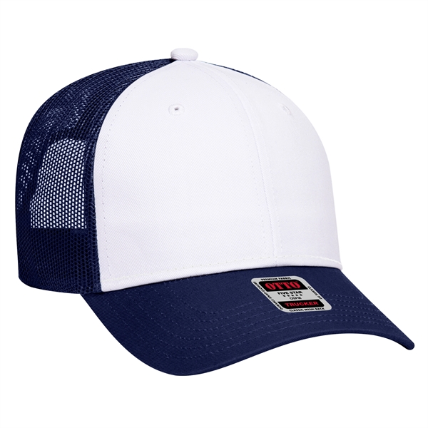 Cotton Blend Twill 6 Panel Low Profile Mesh Back Trucker Hat - Cotton Blend Twill 6 Panel Low Profile Mesh Back Trucker Hat - Image 173 of 222