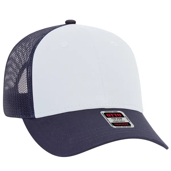 Cotton Blend Twill 6 Panel Low Profile Mesh Back Trucker Hat - Cotton Blend Twill 6 Panel Low Profile Mesh Back Trucker Hat - Image 176 of 222