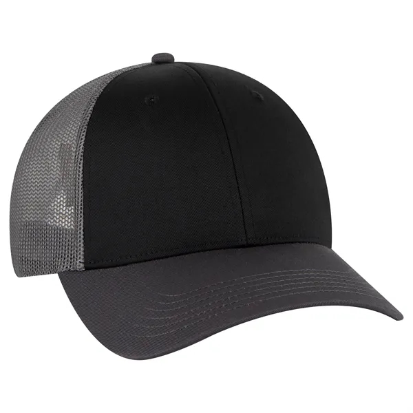 Cotton Blend Twill 6 Panel Low Profile Mesh Back Trucker Hat - Cotton Blend Twill 6 Panel Low Profile Mesh Back Trucker Hat - Image 185 of 222