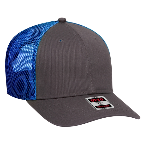 Cotton Blend Twill 6 Panel Low Profile Mesh Back Trucker Hat - Cotton Blend Twill 6 Panel Low Profile Mesh Back Trucker Hat - Image 188 of 222