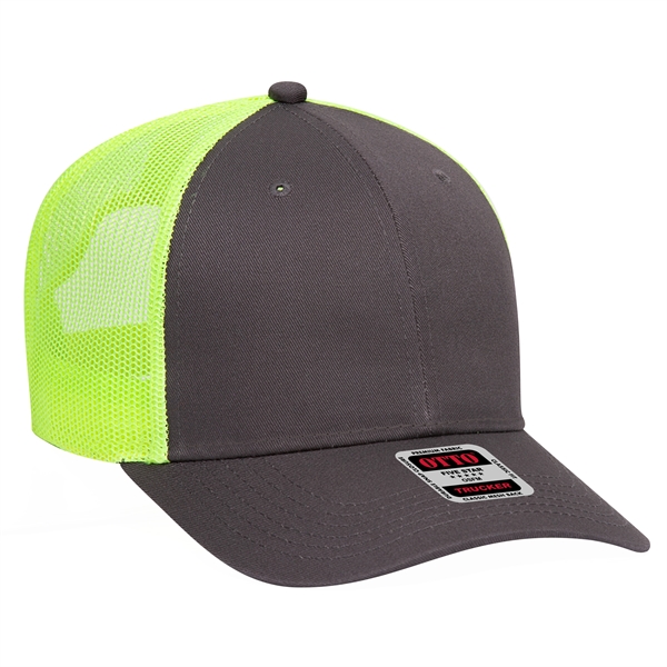 Cotton Blend Twill 6 Panel Low Profile Mesh Back Trucker Hat - Cotton Blend Twill 6 Panel Low Profile Mesh Back Trucker Hat - Image 203 of 222