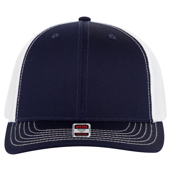 6 Panel Mid Profile Mesh Back Trucker Hat - 6 Panel Mid Profile Mesh Back Trucker Hat - Image 130 of 299