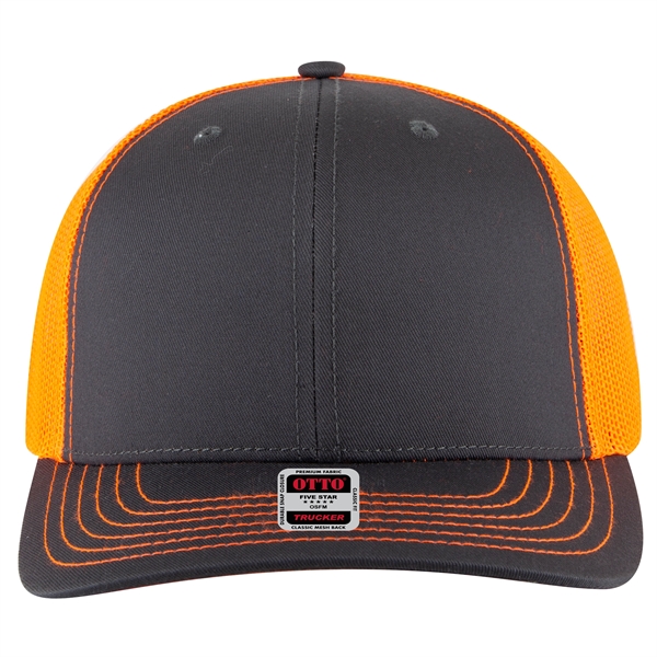 6 Panel Mid Profile Mesh Back Trucker Hat - 6 Panel Mid Profile Mesh Back Trucker Hat - Image 209 of 299