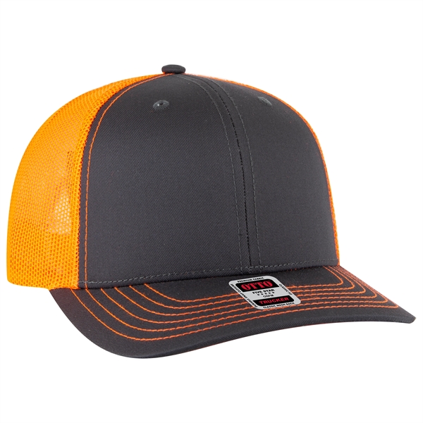 6 Panel Mid Profile Mesh Back Trucker Hat - 6 Panel Mid Profile Mesh Back Trucker Hat - Image 209 of 299