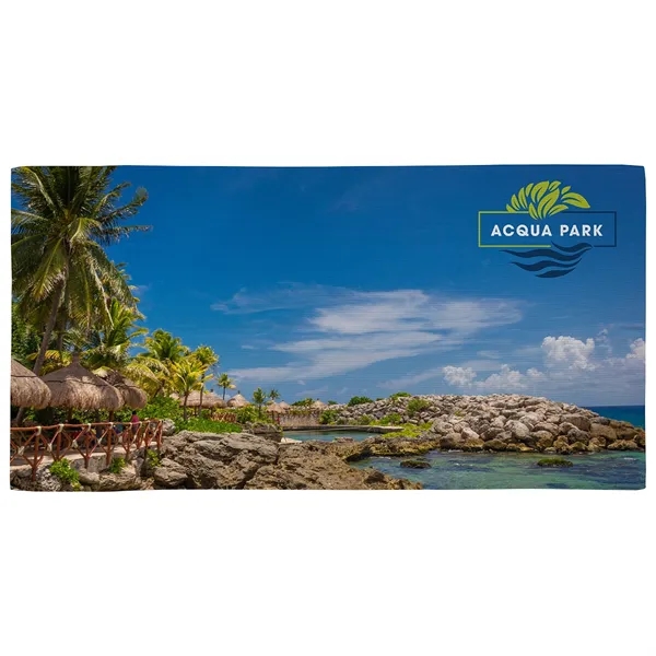 Seaside Full-Color 30- x 60- Waffle Microfiber Beach Towel