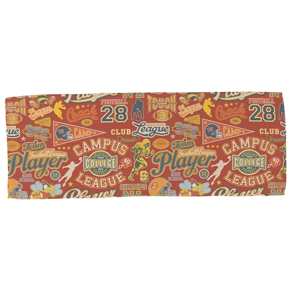 Gridiron Full-Color 12- x 32- Waffle Microfiber Sports Towel