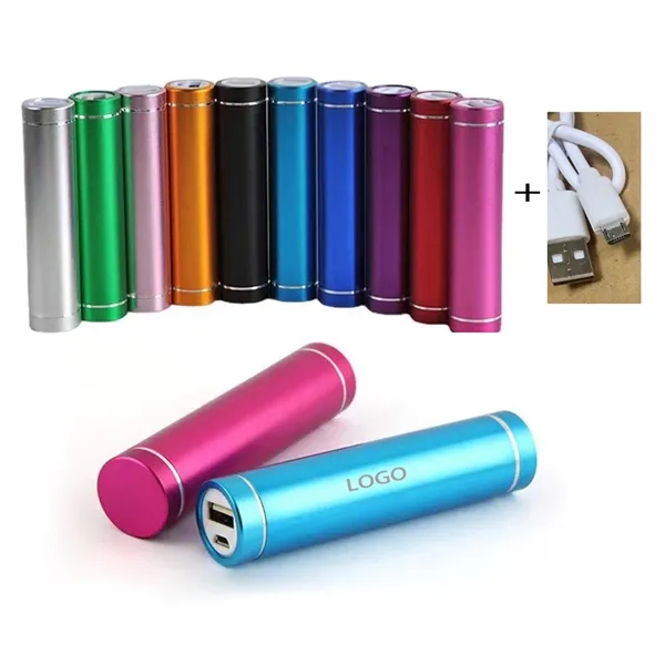 2000mAh Aluminum Compact Portable Charger Power Bank - 2000mAh Aluminum Compact Portable Charger Power Bank - Image 0 of 2