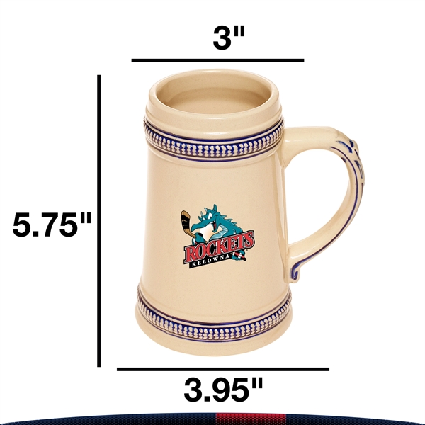 18.5 oz. Ploof Ceramic Beer Mugs - 18.5 oz. Ploof Ceramic Beer Mugs - Image 2 of 3