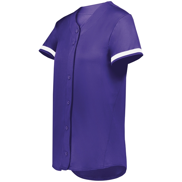 Girls Cutter+ Full Button Softball Jersey - Girls Cutter+ Full Button Softball Jersey - Image 2 of 9