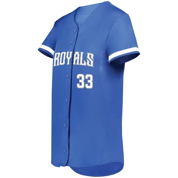 Girls Cutter+ Full Button Softball Jersey - Girls Cutter+ Full Button Softball Jersey - Image 1 of 9