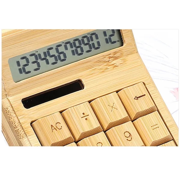 Natural Bamboo Wooden Solar Calculator - Natural Bamboo Wooden Solar Calculator - Image 6 of 8