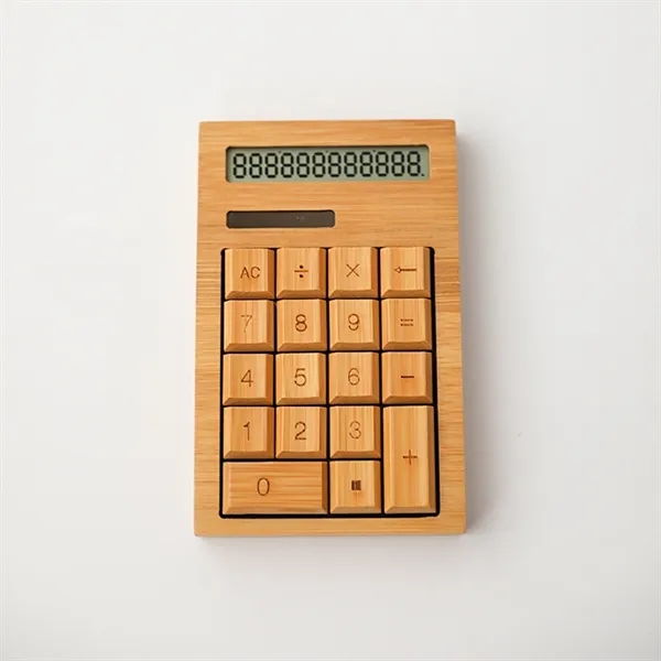 Natural Bamboo Wooden Solar Calculator - Natural Bamboo Wooden Solar Calculator - Image 8 of 8