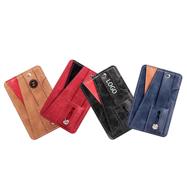 Phone Wallet Stand With Grip - Phone Wallet Stand With Grip - Image 0 of 3