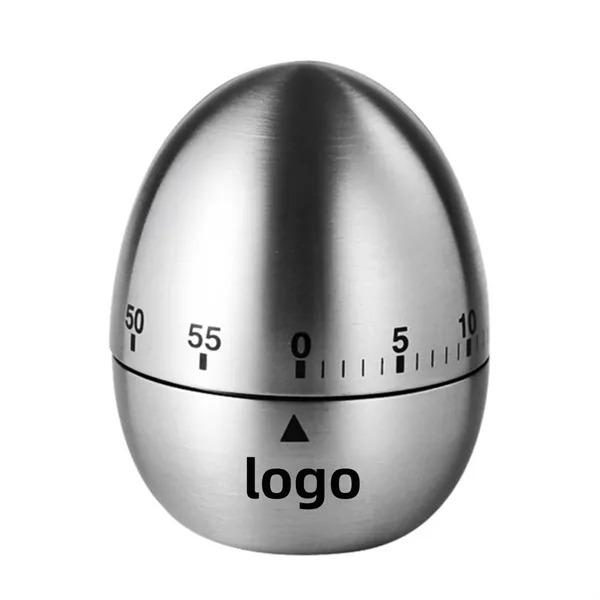 Stainless Steel Mechanical Egg Shape Kitchen Timer | Plum Grove